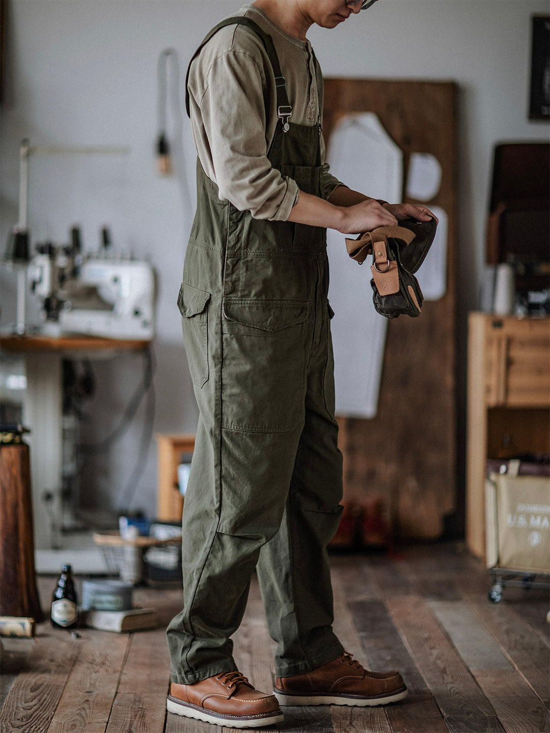 Heavyweight Cotton Relaxed Fit Bib Overalls