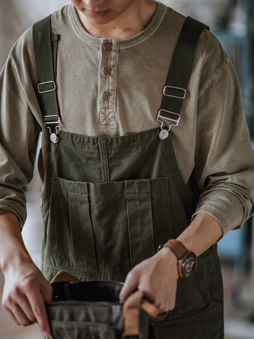 Heavyweight Cotton Relaxed Fit Bib Overalls