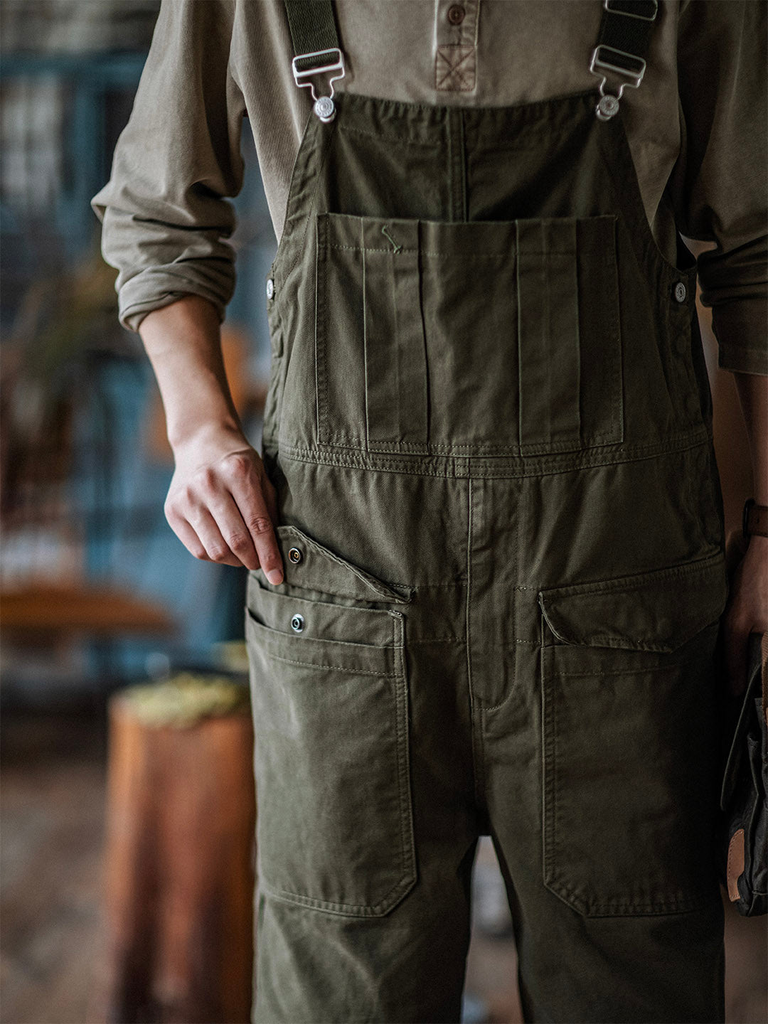 Heavyweight Cotton Relaxed Fit Bib Overalls