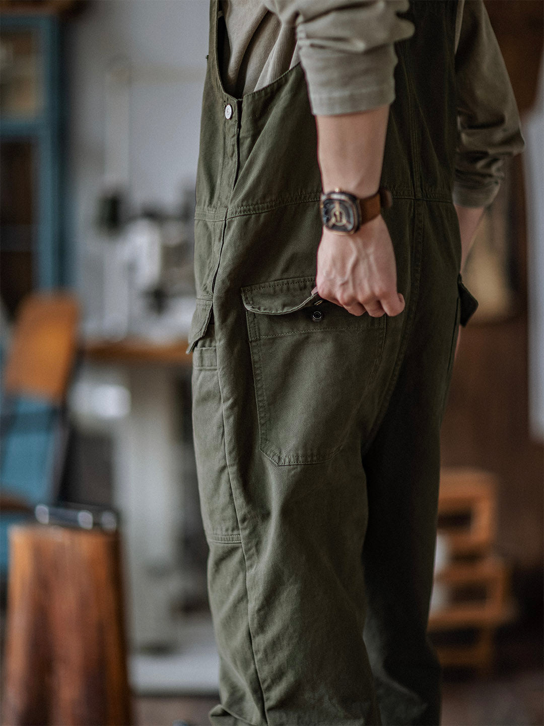 Heavyweight Cotton Relaxed Fit Bib Overalls