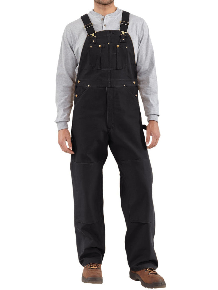 Men's Vintage Duck Canvas Bib Overalls with Adjustable Straps