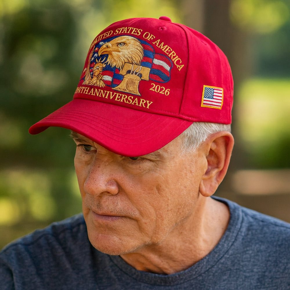 Men's Adjustable Patriotic Eagle Baseball Cap 250th Anniversary