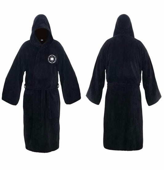 Men's Long Flannel Bathrobe with Hood and Belt