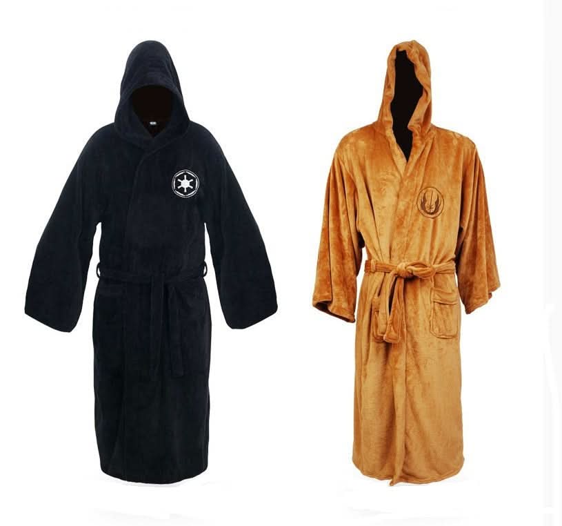 Men's Long Flannel Bathrobe with Hood and Belt
