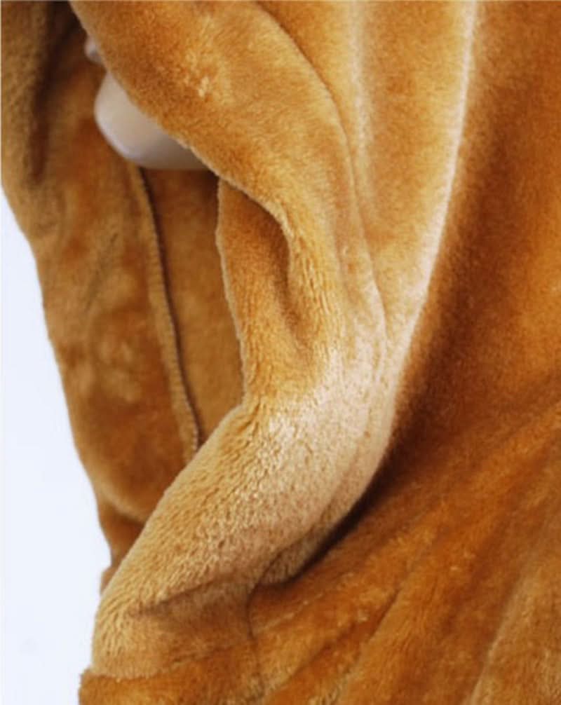 Men's Long Flannel Bathrobe with Hood and Belt