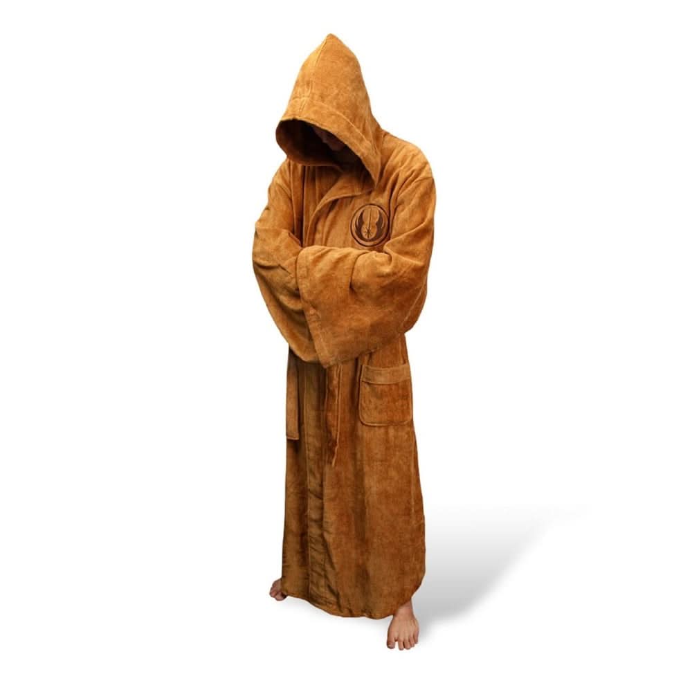 Men's Long Flannel Bathrobe with Hood and Belt