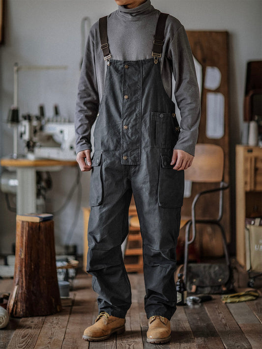 Durable Canvas Utility Overalls with Pockets