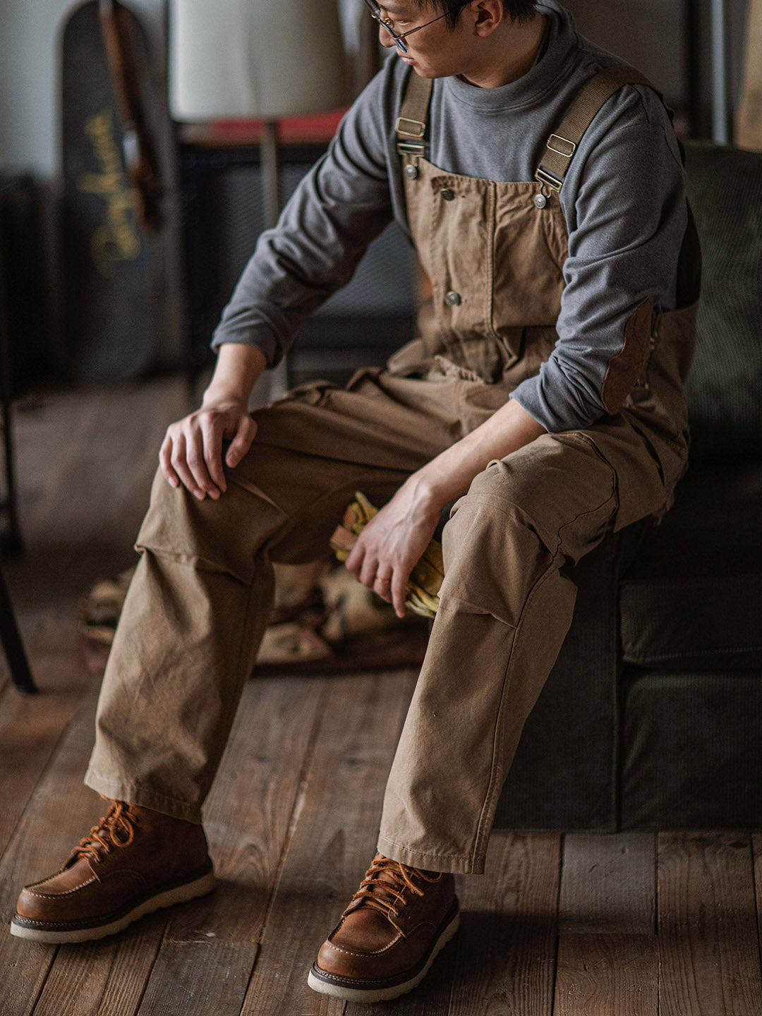 Durable Canvas Utility Overalls with Pockets