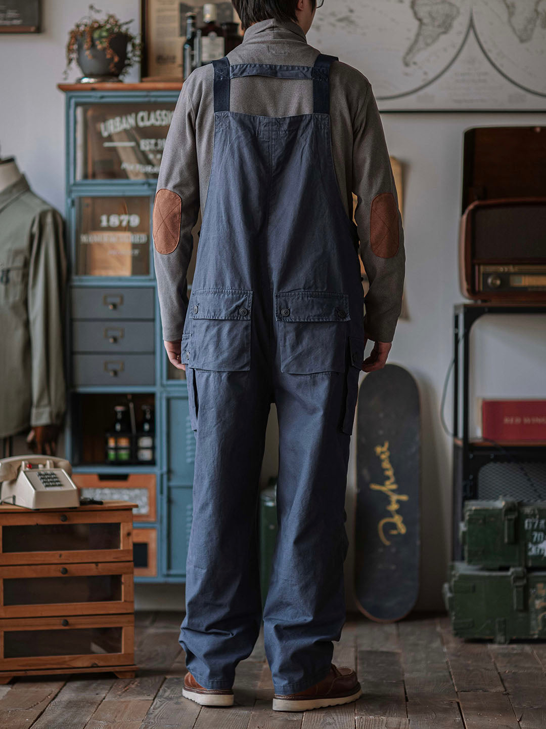 Durable Canvas Utility Overalls with Pockets