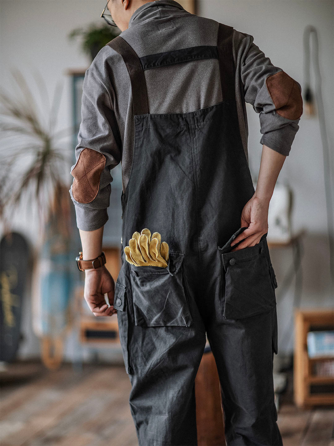 Durable Canvas Utility Overalls with Pockets