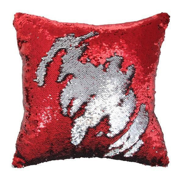 Reversible Two-Colored Sequin Pillowcase for Mermaid Lovers