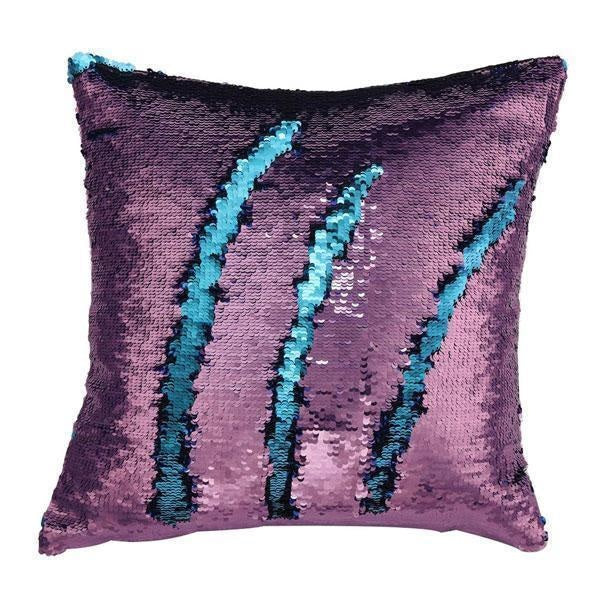 Reversible Two-Colored Sequin Pillowcase for Mermaid Lovers