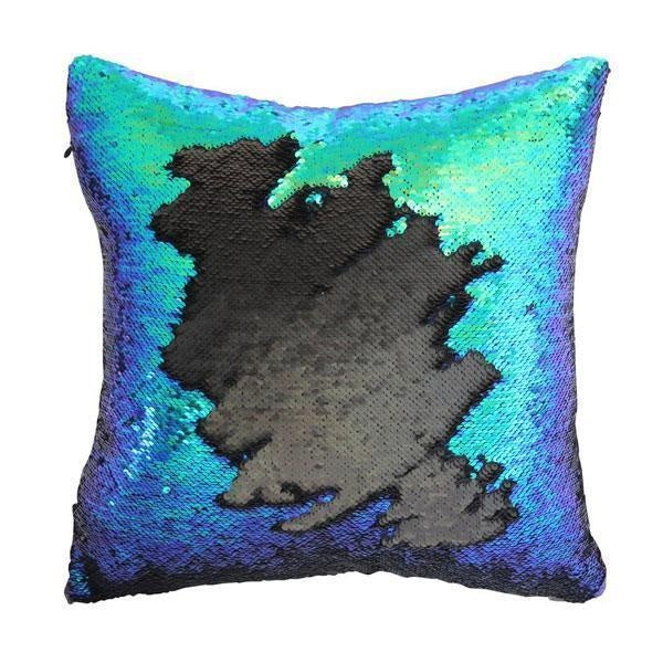 Reversible Two-Colored Sequin Pillowcase for Mermaid Lovers