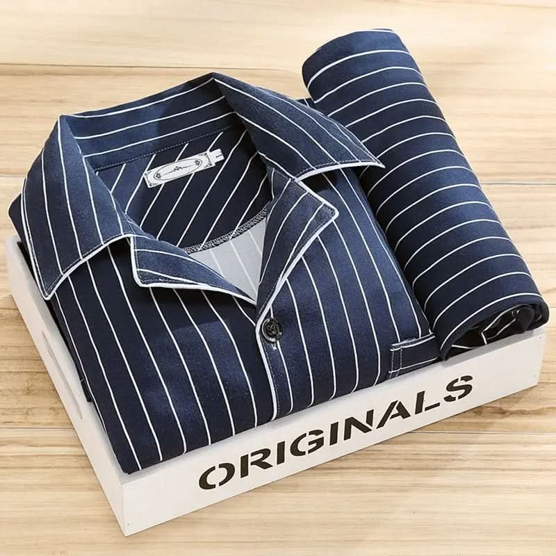 Men's Soft Breathable Button Down Pajama Set