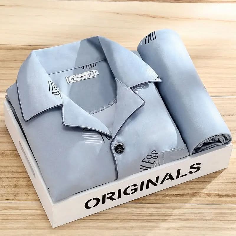 Men's Soft Breathable Button Down Pajama Set
