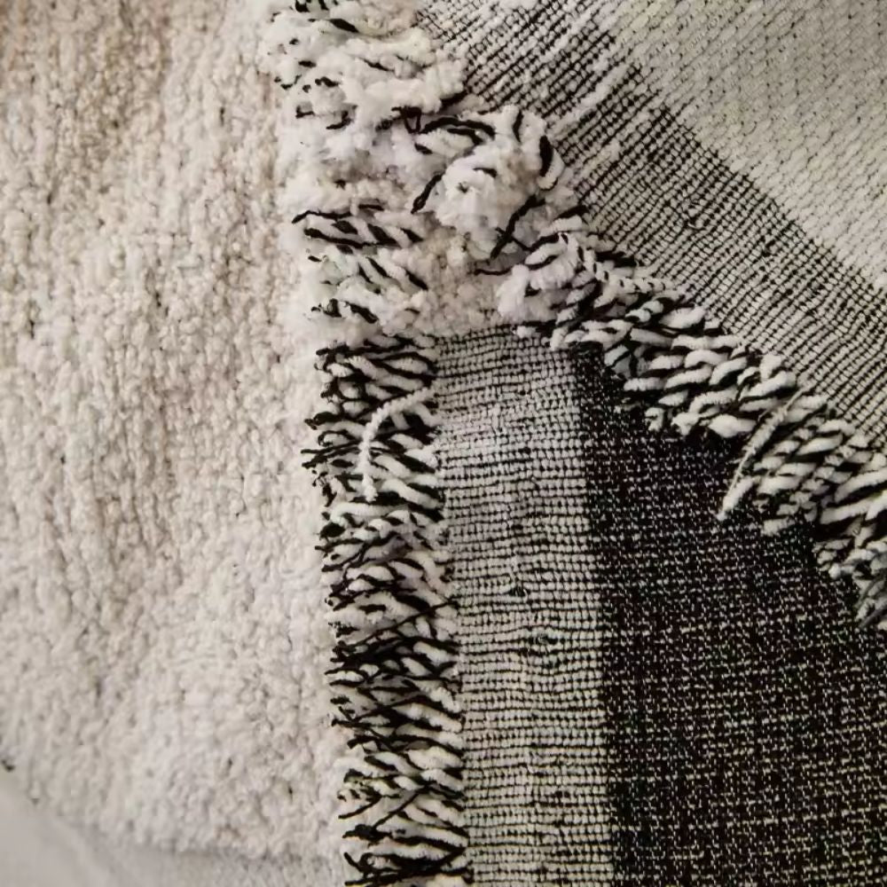 Chenille Sofa Cover with Abstract Geometric Design