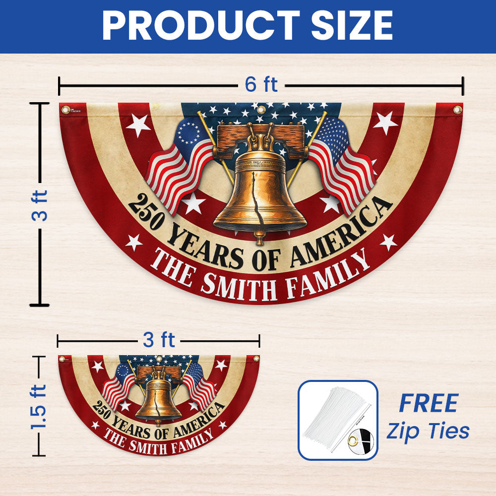 Personalized 250th Anniversary Betsy Ross Fan Flag