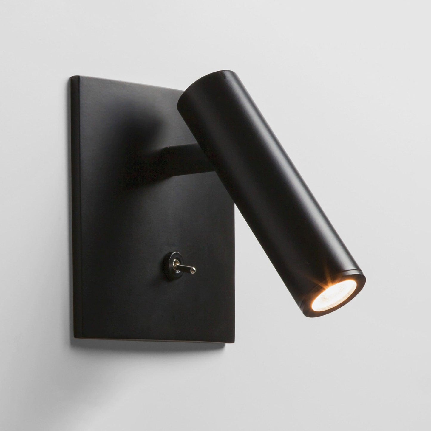 Micro Square Wall Light with Switch - Black and Copper Finish, Indoor LED Lamp