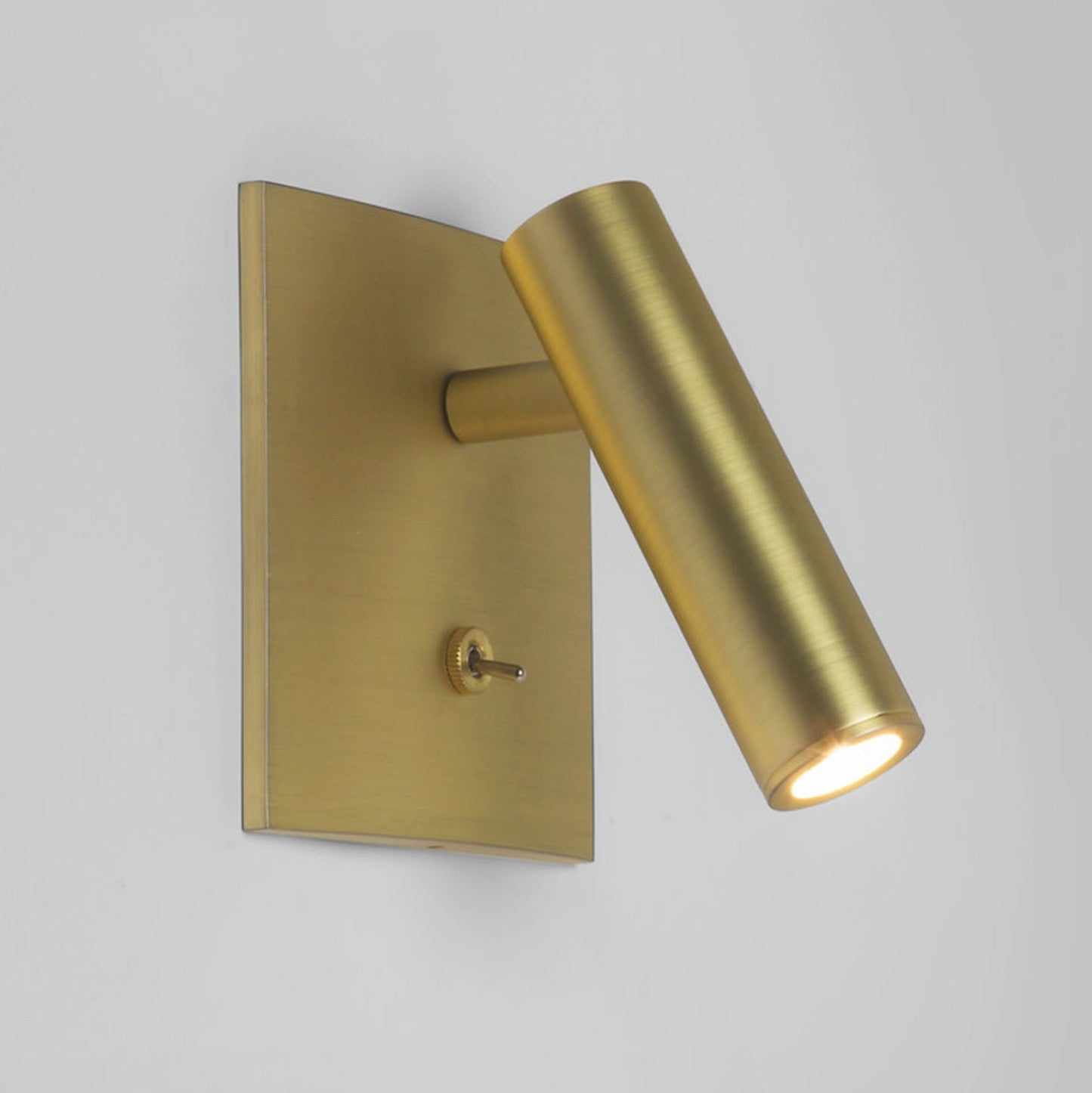 Micro Square Wall Light with Switch - Black and Copper Finish