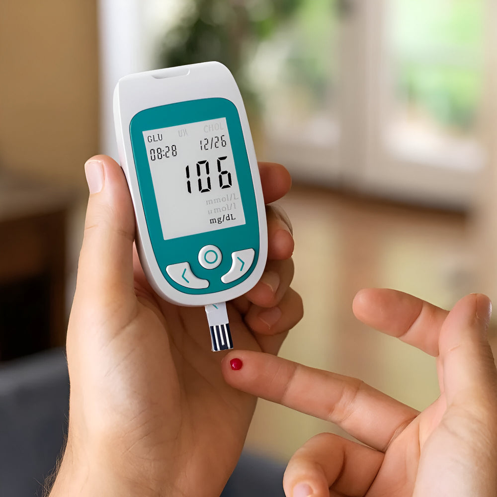 Multifunctional Cholesterol Glucose Uric Acid Meter with LCD Display