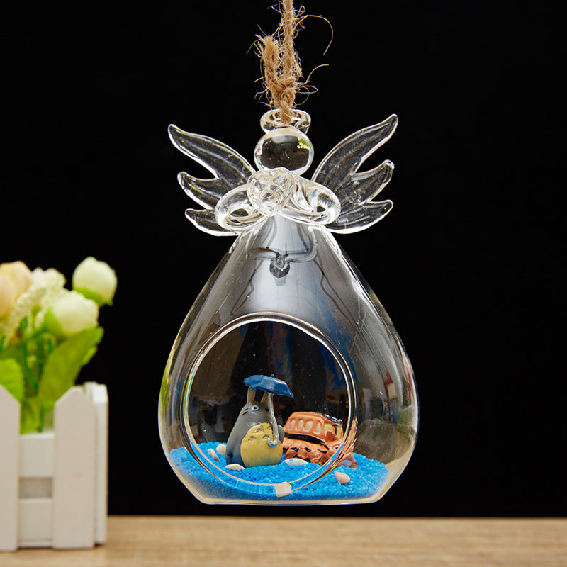 Glass Angel Tealight Candle Holder