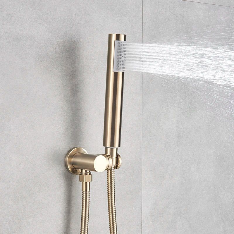 Contemporary Brass Handheld Showerhead with Water Drainage
