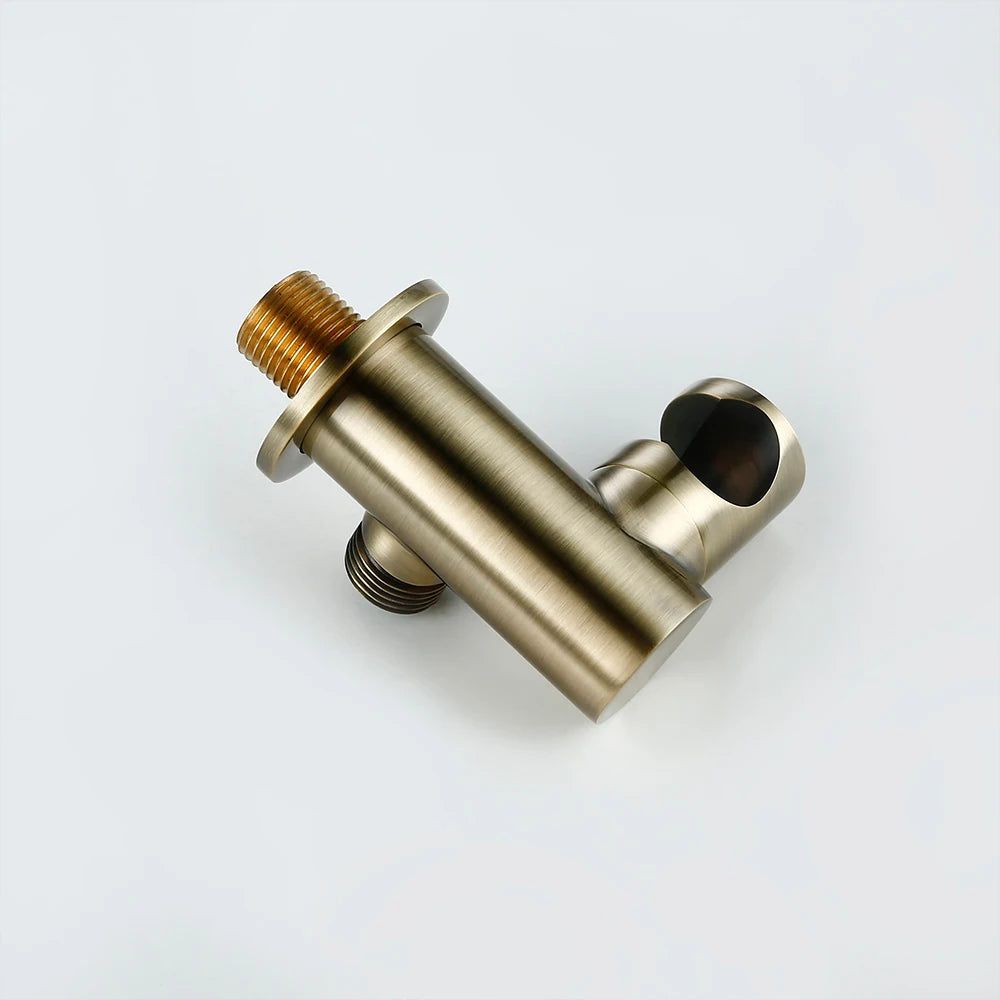 Contemporary Brass Handheld Showerhead with Water Drainage