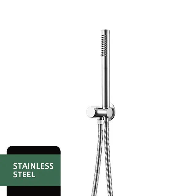 Contemporary Brass Handheld Showerhead with Water Drainage