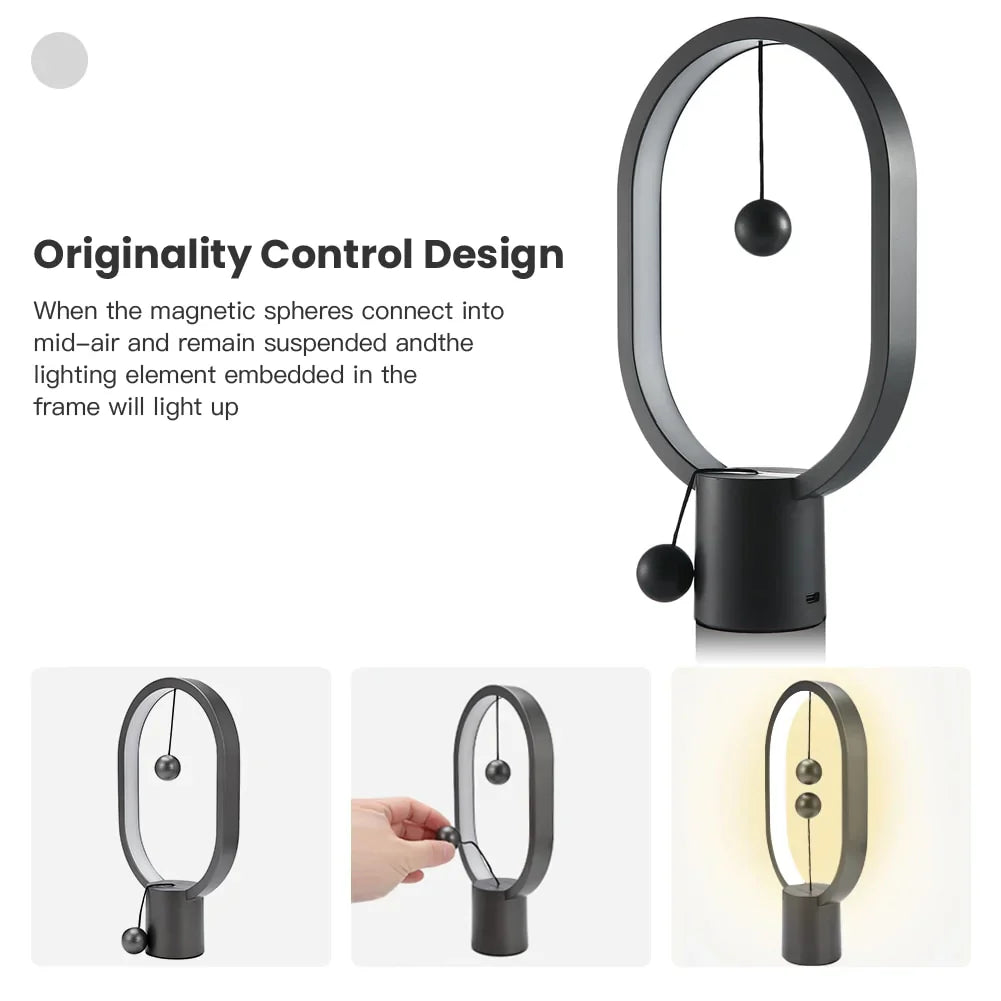 Magnetic Mini Balance Night Light, USB Rechargeable
