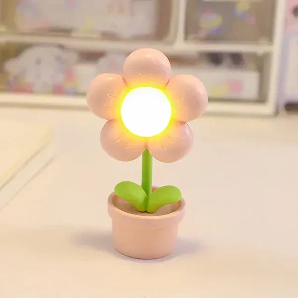 Flower LED Night Light for Kids - Soothing Floral Table Lamp