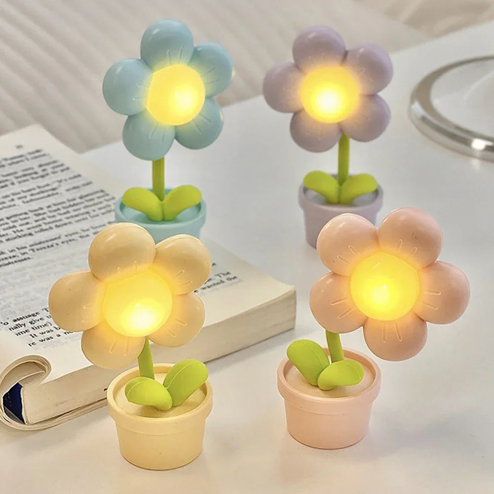 Petite Floral Table Lamp for Soft Lighting