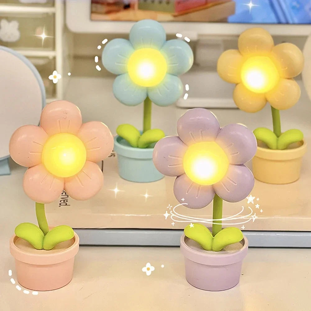 Petite Floral Table Lamp for Soft Lighting