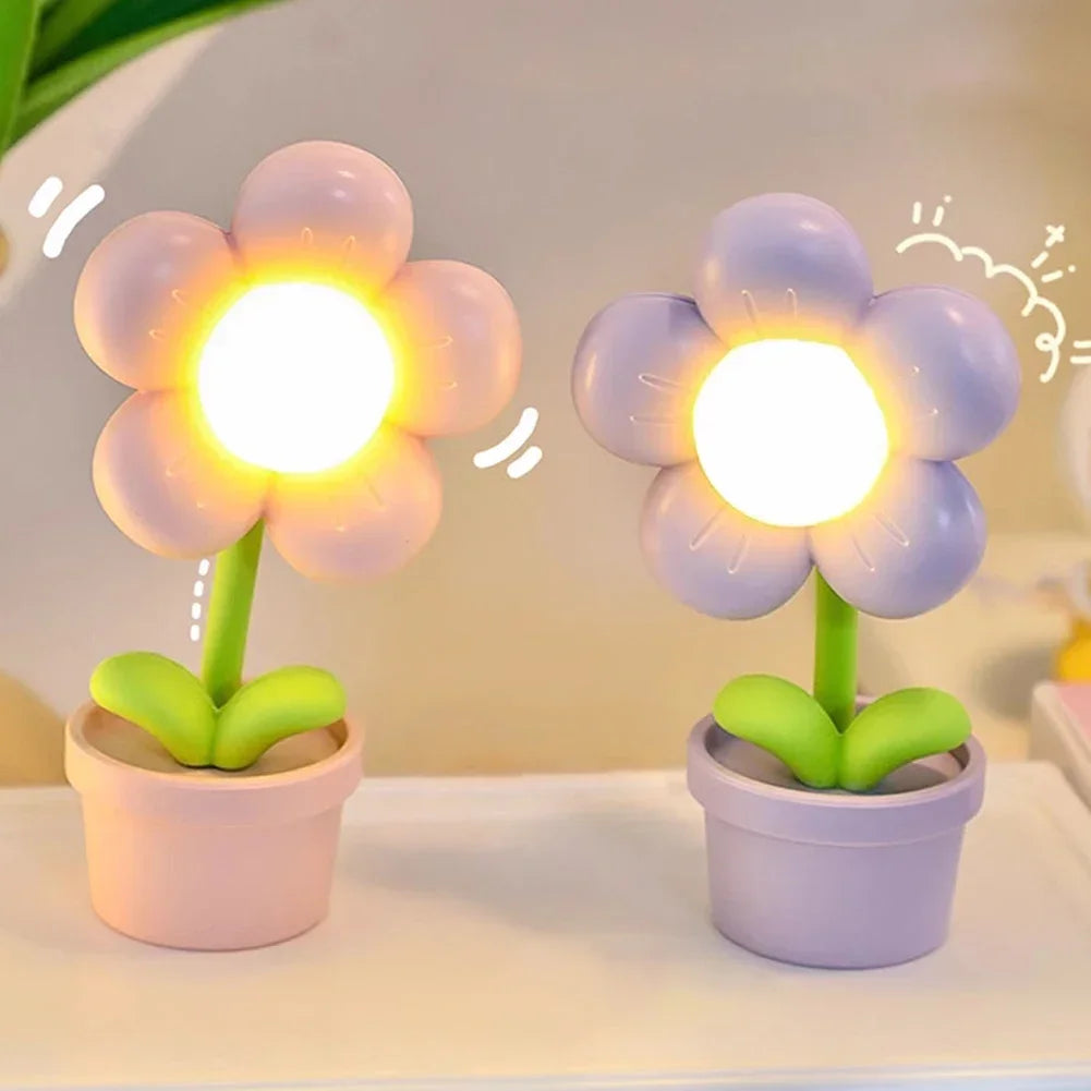 Petite Floral Table Lamp for Soft Lighting
