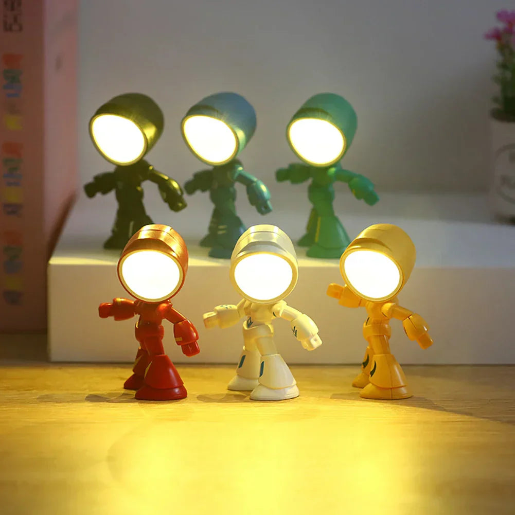Cute Robot LED Table Lamp for Kids' Room and Desk