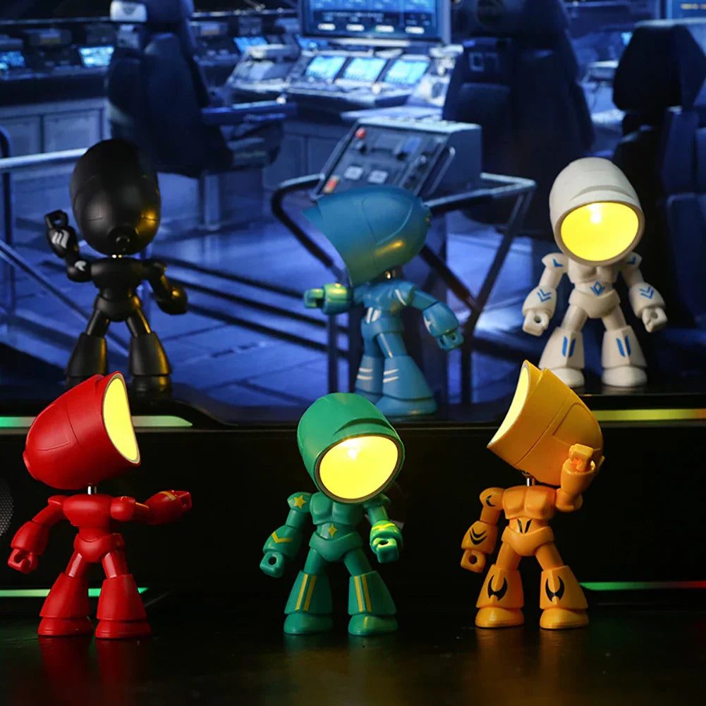 Cute Robot LED Table Lamp for Kids' Room and Desk