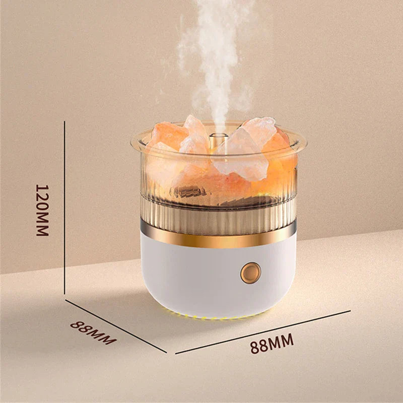 Himalayan Salt Lamp Diffuser with LED Lights and Ultrasonic Humidifier