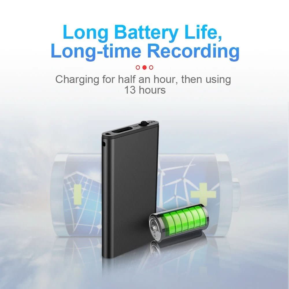 Mini Ultra-Light Voice Activated Dictaphone with 32GB Storage
