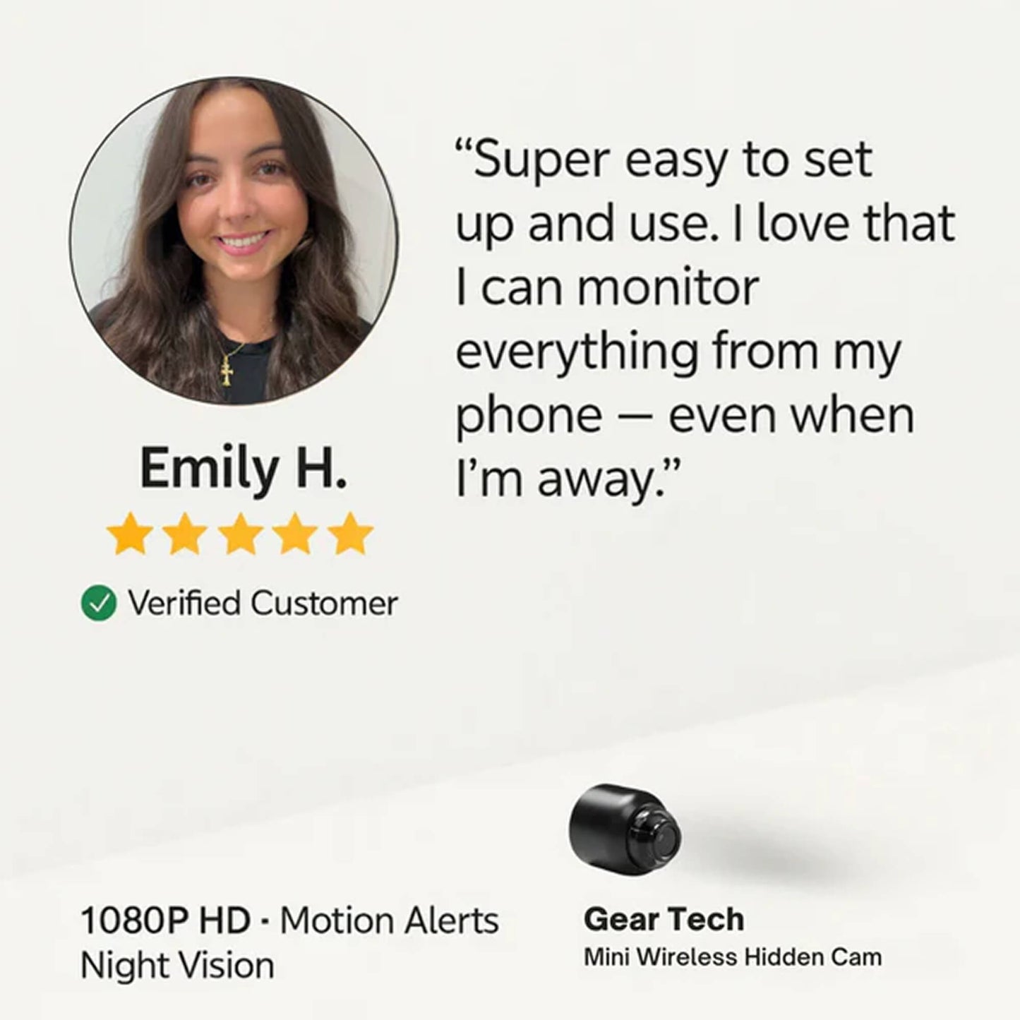 Covert 1080P Wireless Nanny Surveillance Camera with Audio