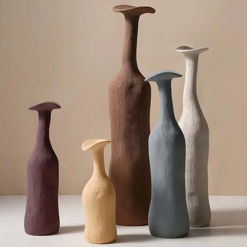 Handcrafted Minimalist Morandi Ceramic Vases