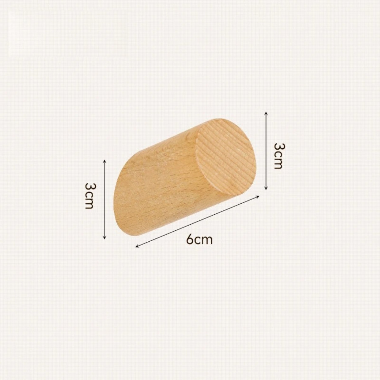 Beech Wood Minimalist Wall Hook for Coats and Bags