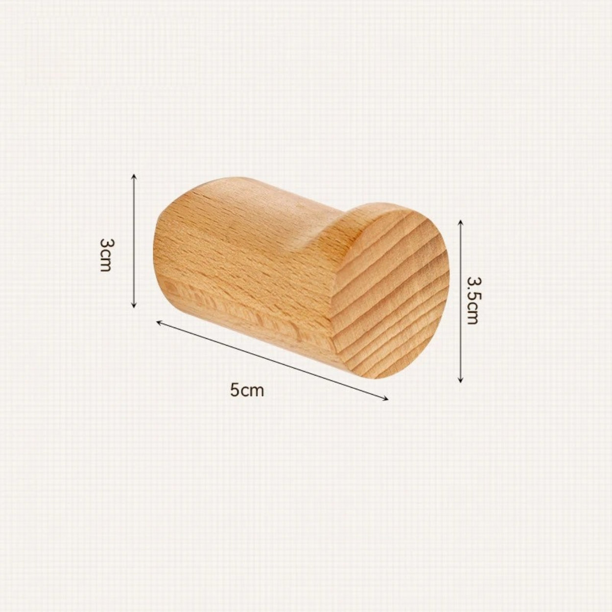 Beech Wood Minimalist Wall Hook for Coats and Bags
