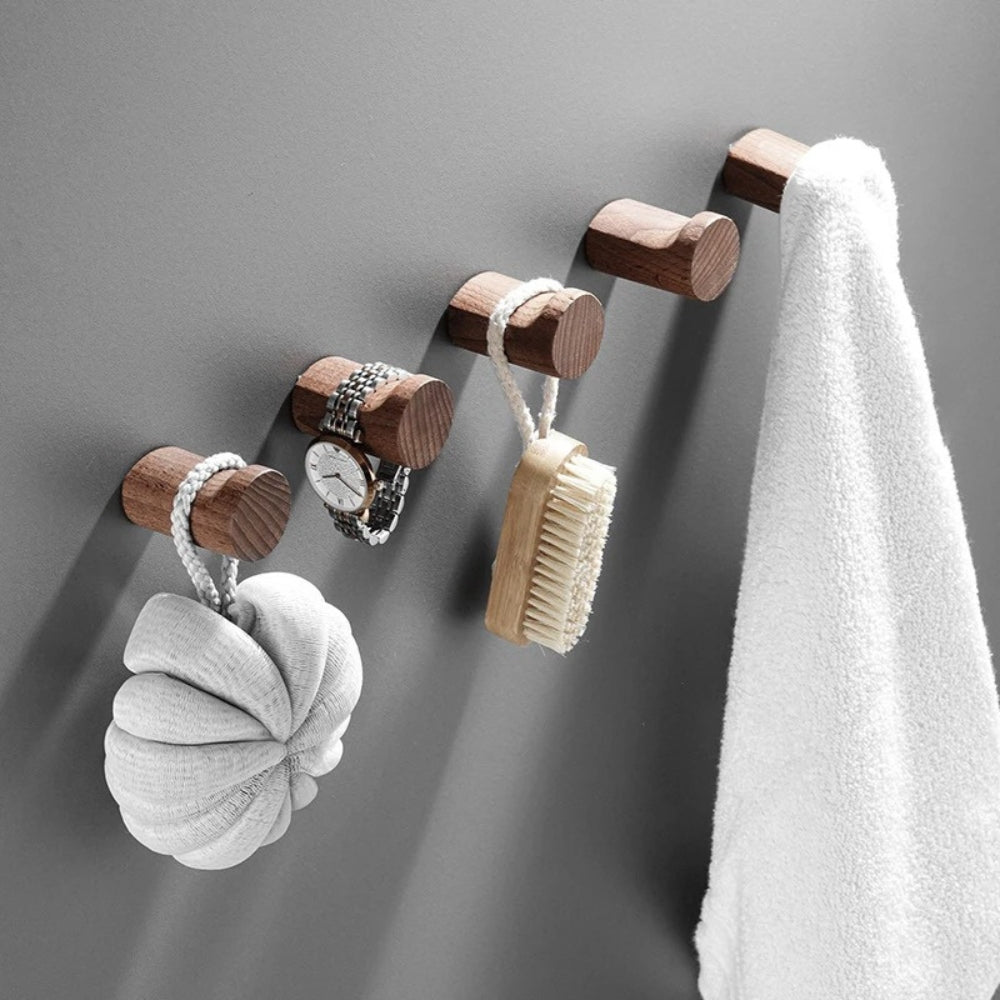 Beech Wood Minimalist Wall Hook for Coats and Bags