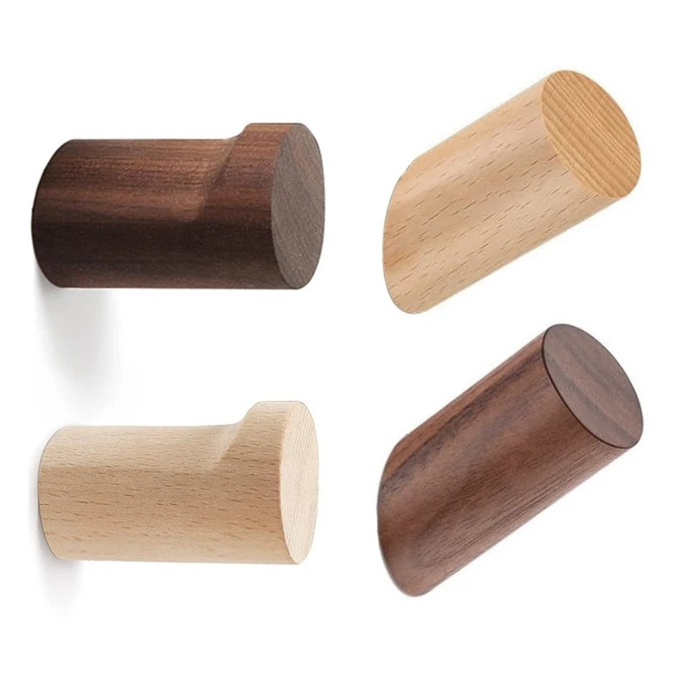 Beech Wood Minimalist Wall Hook for Coats and Bags