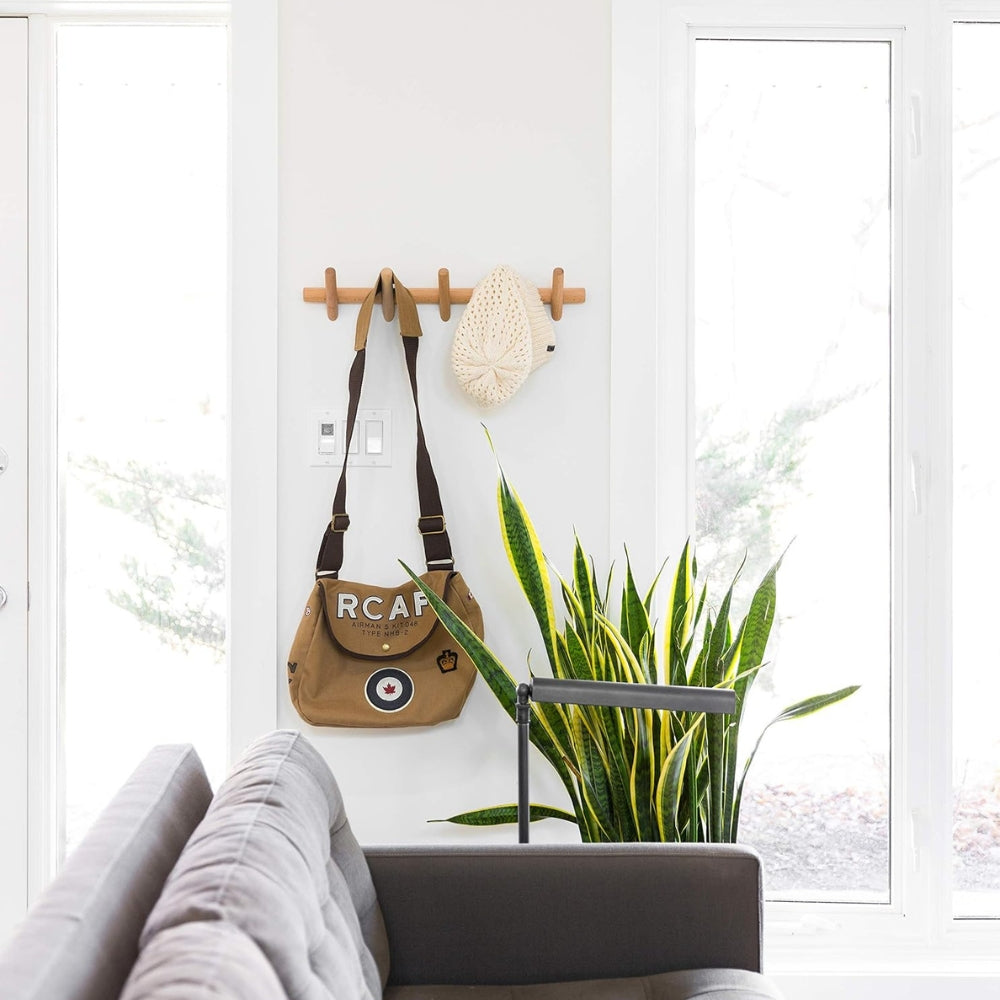 Nordic Style Wooden Wall Organizer for Coats and Hats