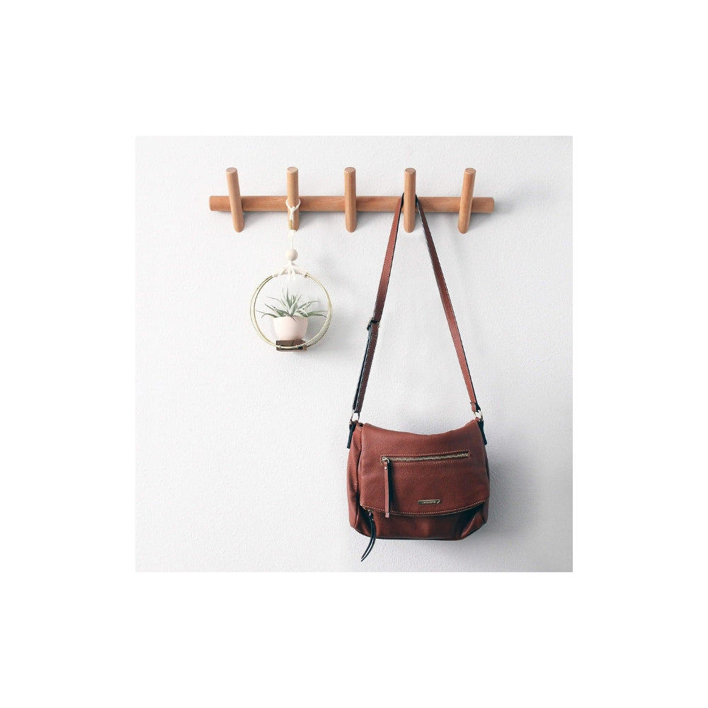 Nordic Style Wooden Wall Organizer for Coats and Hats