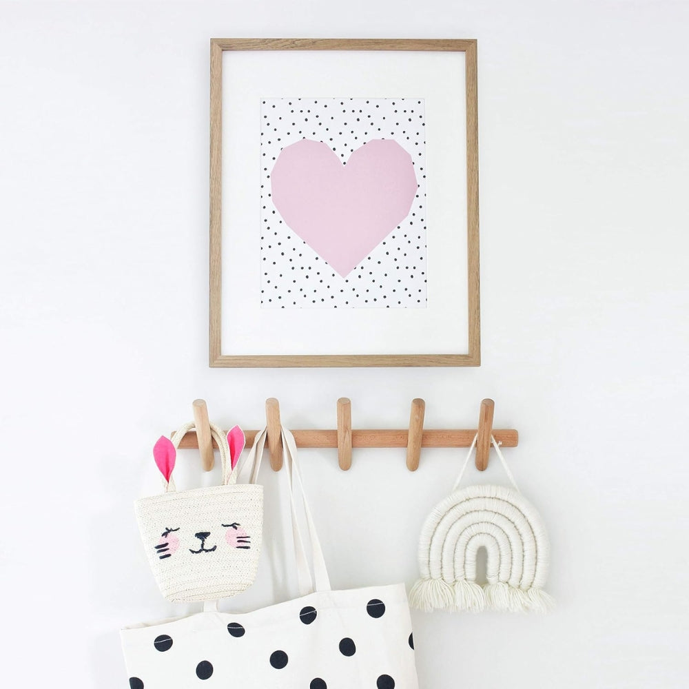 Nordic Style Wooden Wall Organizer for Coats and Hats