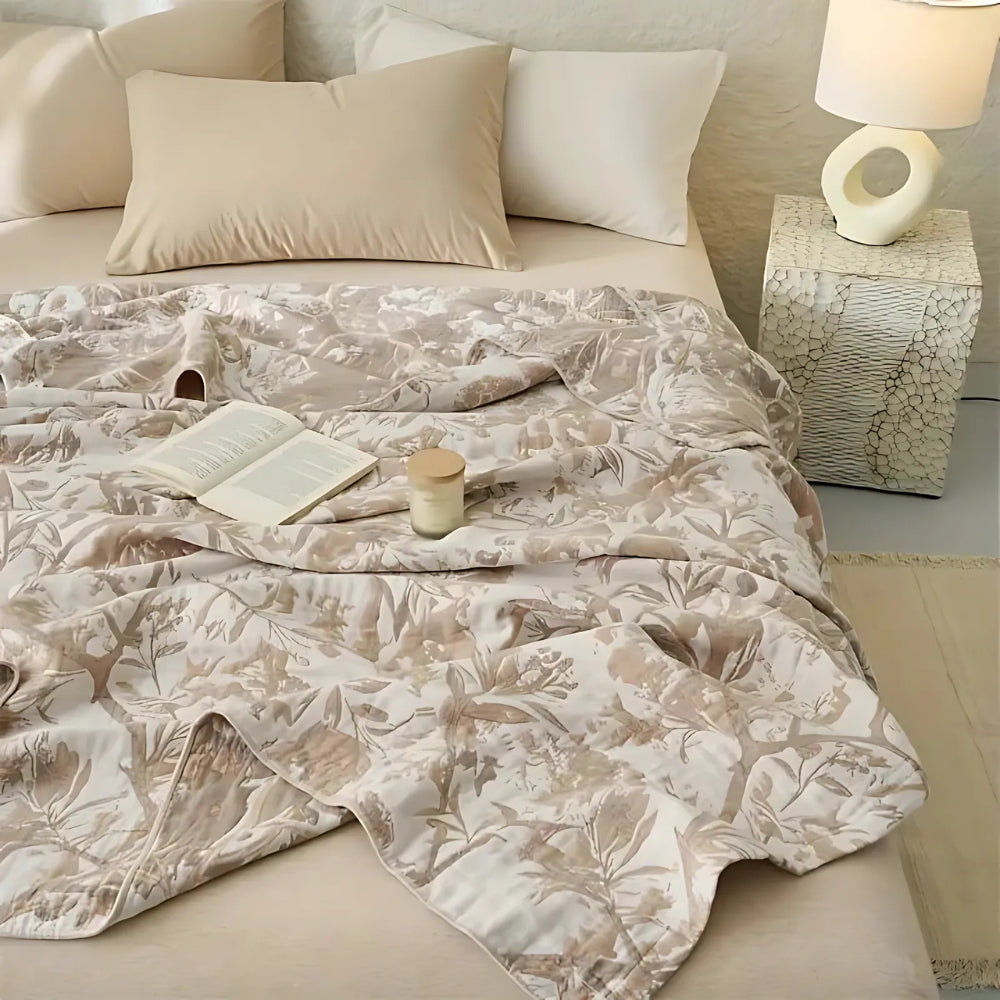 All-Season Floral Cotton Blanket