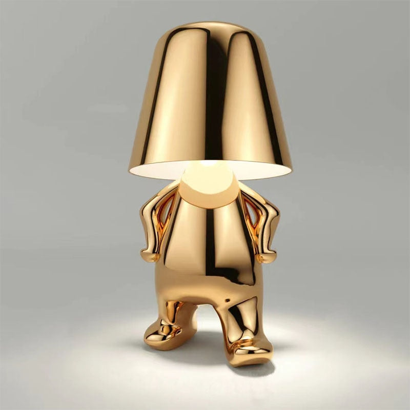 Rechargeable Gold LED Table Lamp with Touch Control