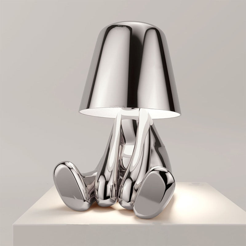 Rechargeable Gold LED Table Lamp with Touch Control