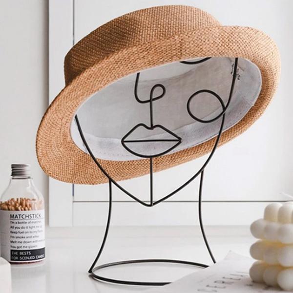 Modern Abstract Iron Face Sculpture for Home Decor